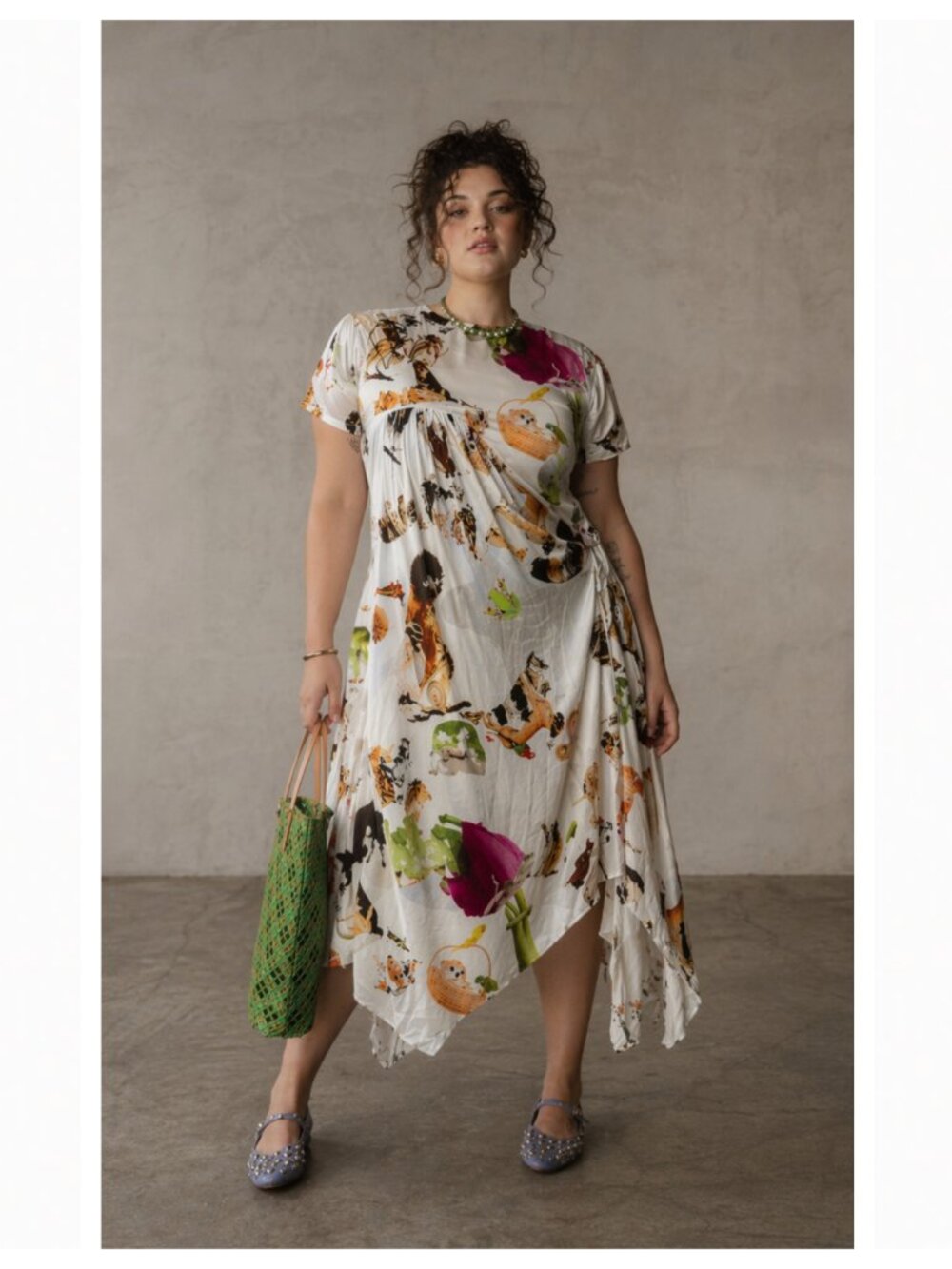 Collina Strada Bloom Midi‎ Dress Animals